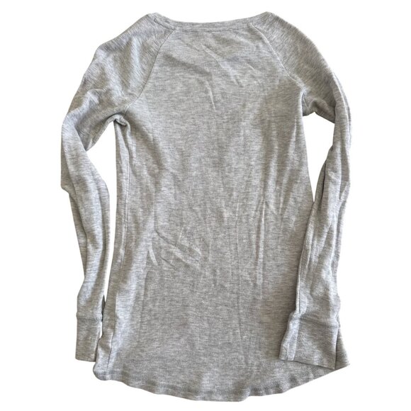 Moose Plaid Graphic Long Sleeve Womens Shirt In Gray - Picture 2 of 6